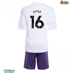 Manchester United Amad Diallo #16 Bortaställ Barn 2025-26 Kortärmad (+ Korta byxor)